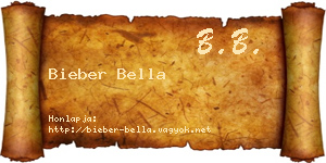 Bieber Bella névjegykártya